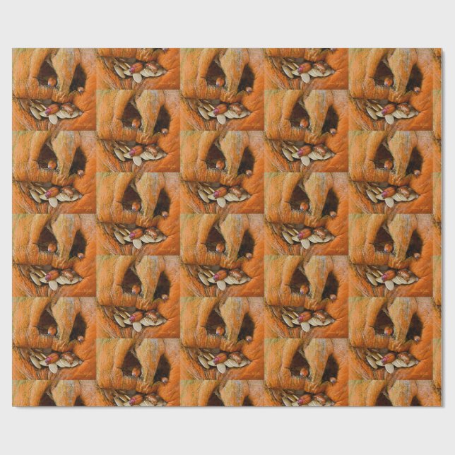 Halloween Creepy Pumpkin Bugs Geschenkpapier (Flach)