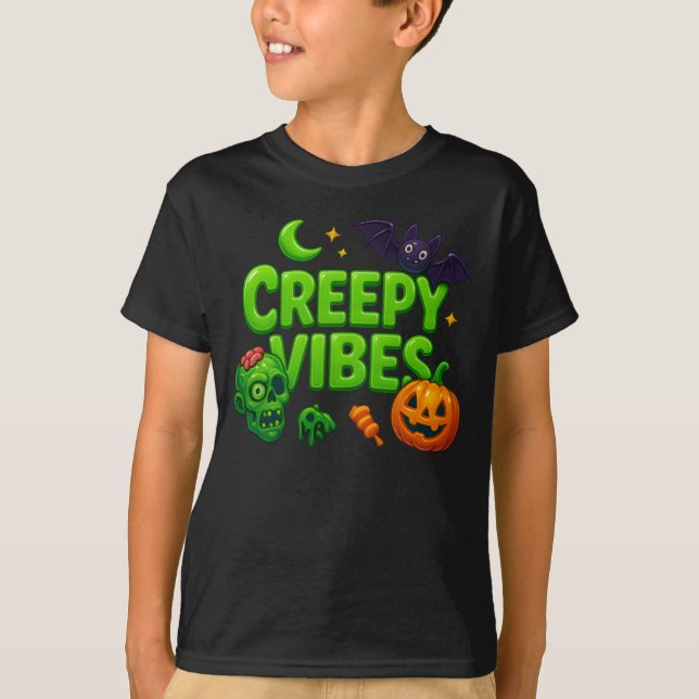 Halloween Creepy Vibes Kleidung Outfit Unisex T-Shirt (Vorderseite)