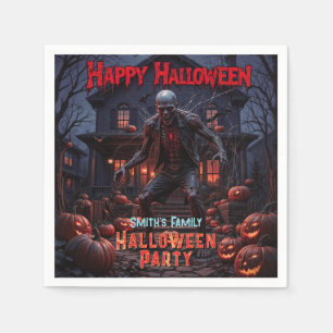 Halloween Creepy Zombie Pumpkin Spuk House Serviette