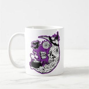 Halloween Crescent Moon Witwe Skull Kaffeetasse