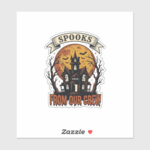 Halloween-Crew-Shirt Vintage-Design eines verlasse Aufkleber