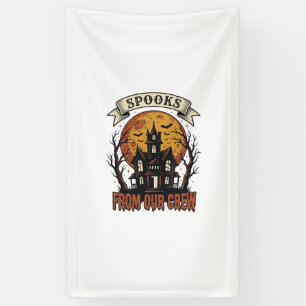 Halloween-Crew-Shirt Vintage-Design eines verlasse Banner
