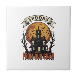 Halloween-Crew-Shirt Vintage-Design eines verlasse Fliese