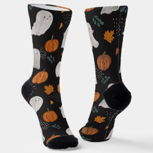 Halloween Crew Socks - Geister, Pumpkins und Herbs Socken