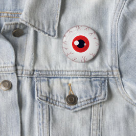 Halloween Crimson Red Eye Eyeball Beängstigend Out Button