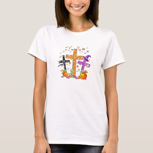 Halloween Crosses God T-Shirt (Vorderseite)