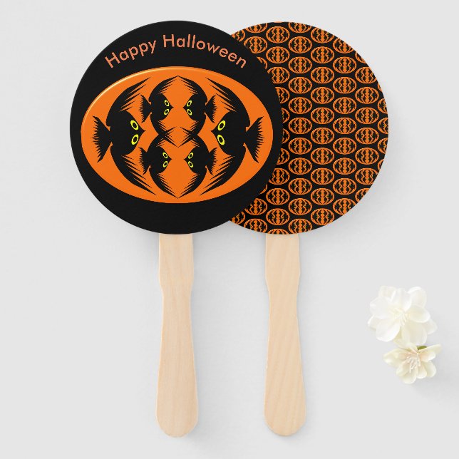 Halloween Crows Custom Hand Fan Fächer (Vorne und Hinten)
