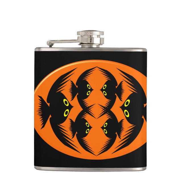 Halloween Crows Flask Flachmann (Vorderseite)