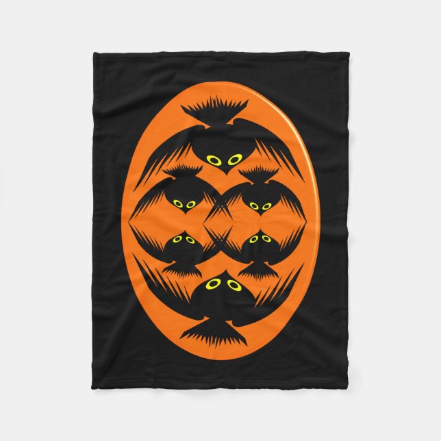Halloween Crows Fleece Blanket (Vorderseite)