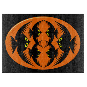 Halloween Crows Glass Cutting Board Schneidebrett