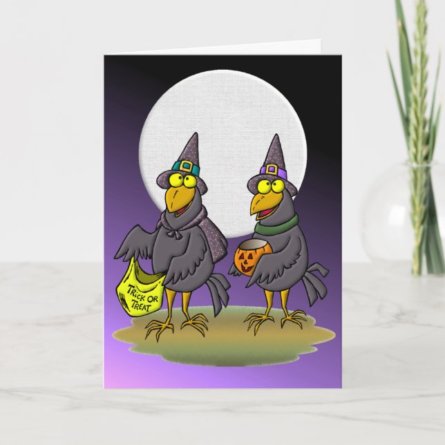 Halloween Crows Karte (Vorderseite)