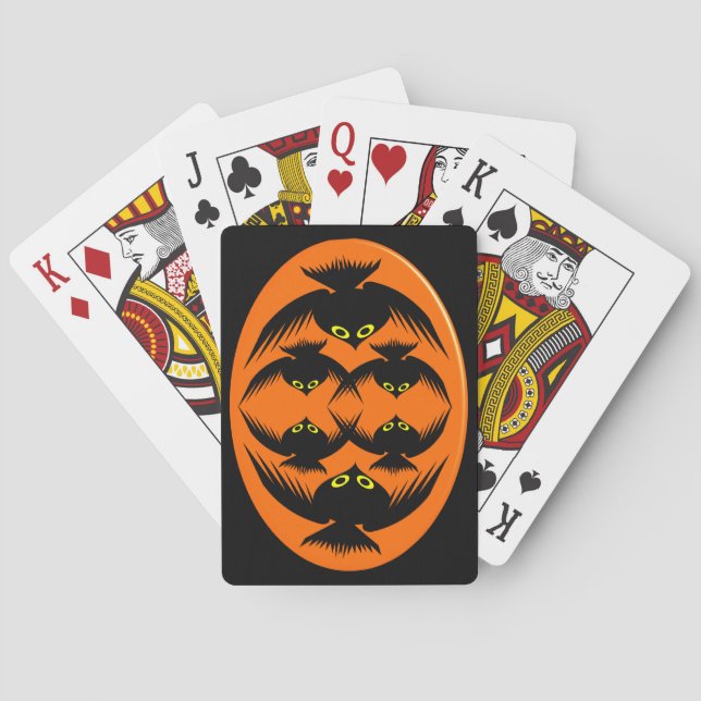 Halloween Crows Karten spielen Spielkarten (Rückseite)