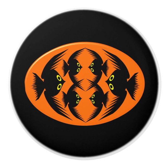 Halloween Crows Keramik Knob Keramikknauf (Vorderseite)