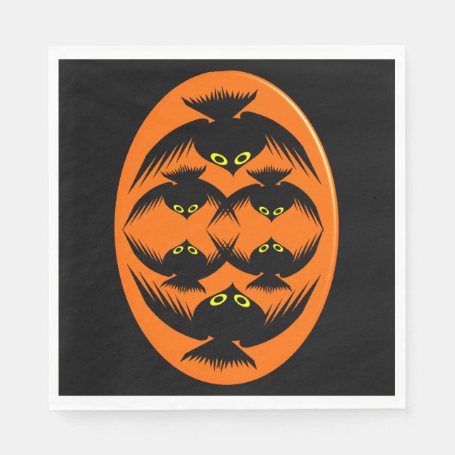 Halloween Crows Paper Napkins Serviette (Vorderseite)