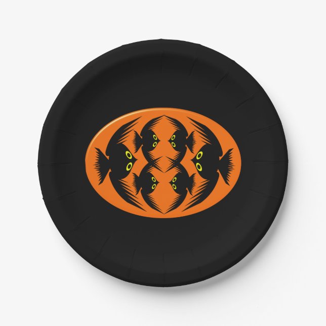 Halloween Crows Paper Party Teller (Vorderseite)