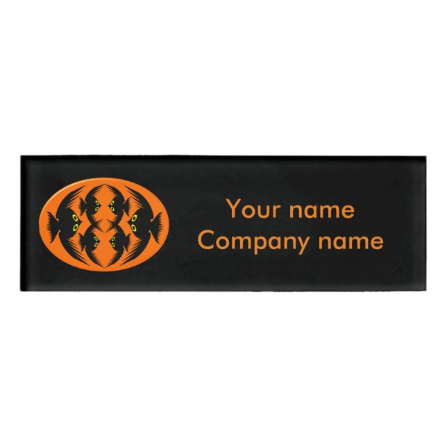 Halloween Crows Personalisiert Name Tag Namenschild (Vorderseite)