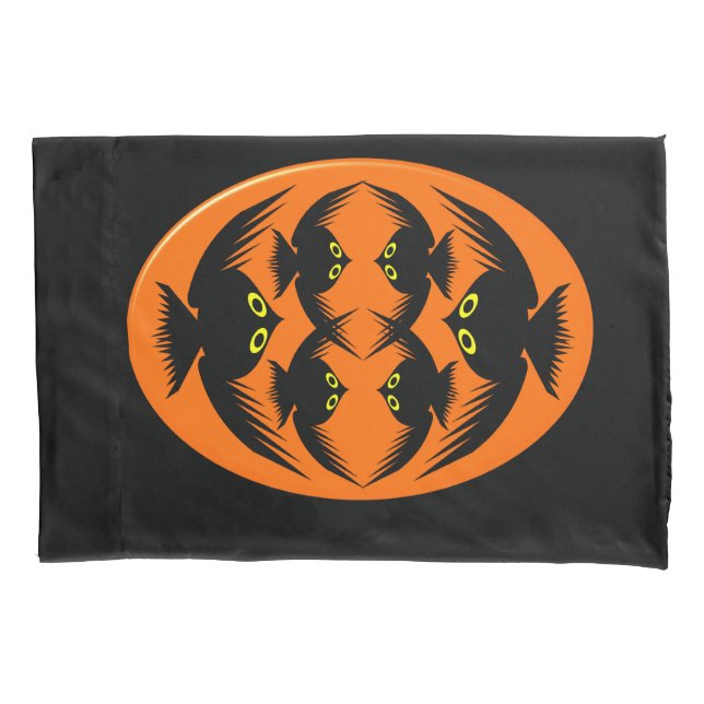 Halloween Crows Pillowcase Kissenbezug (Vorderseite)