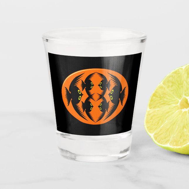 Halloween Crows Schnapsglas (Vorderseite)