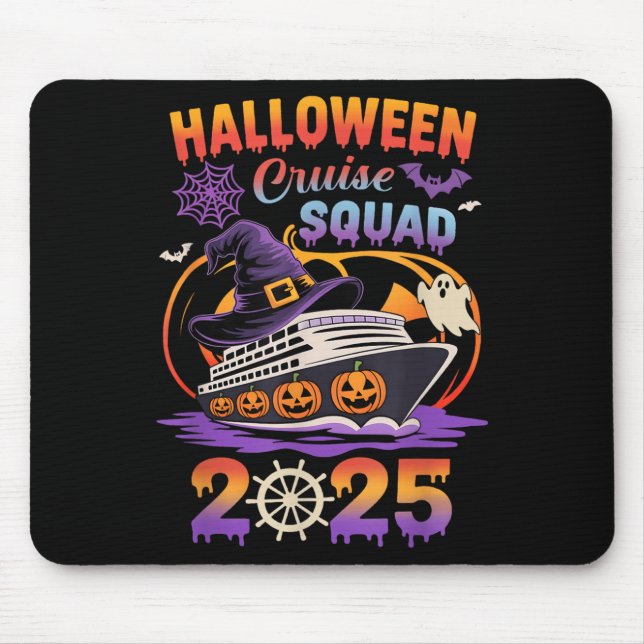 Halloween Cruise Squad 2025 Matching Cruising Crew Mousepad (Vorne)
