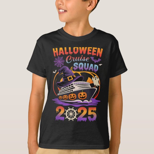 Halloween Cruise Squad 2025 Matching Cruising Crew T-Shirt (Vorderseite)