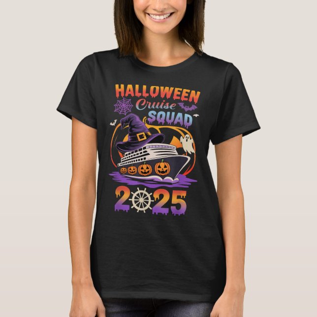 Halloween Cruise Squad 2025 Matching Cruising Crew T-Shirt (Vorderseite)