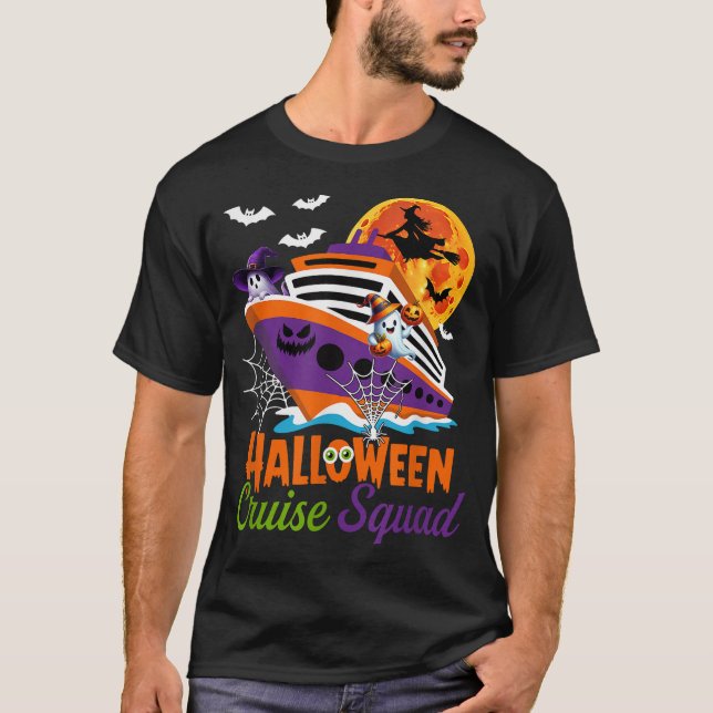 Halloween Cruise Squad Boo Ghosts Hexe Horror T-Shirt (Vorderseite)