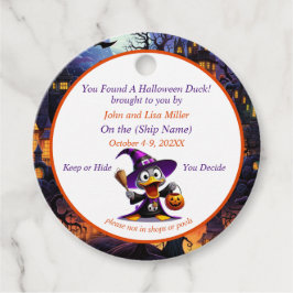 Halloween Cruising Duck Tags Geschenkanhänger