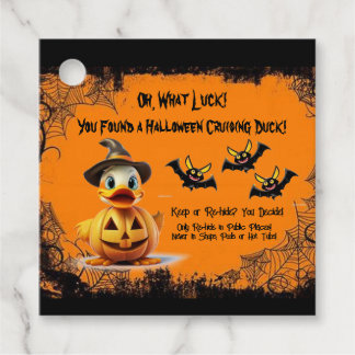Halloween Cruising Duck Tags Geschenkanhänger