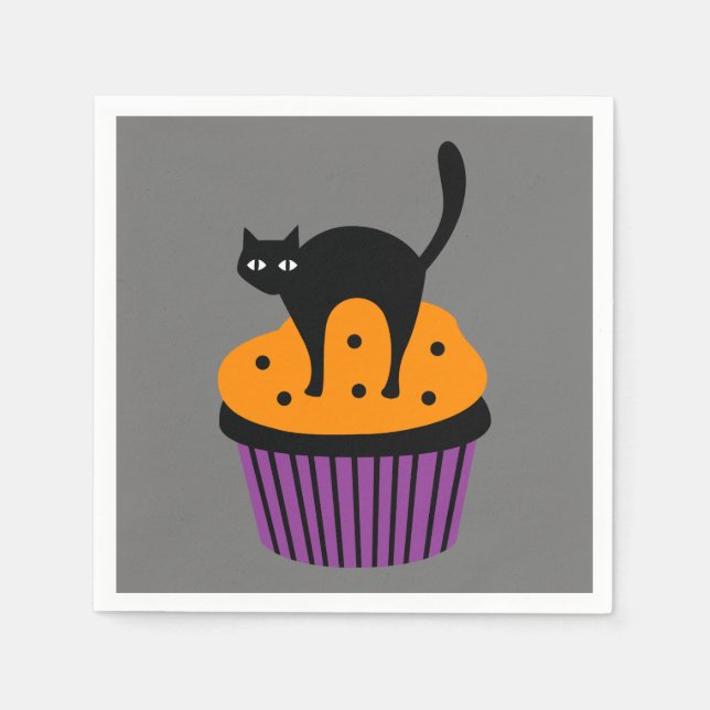 Halloween Cupcake Serviette (Vorderseite)