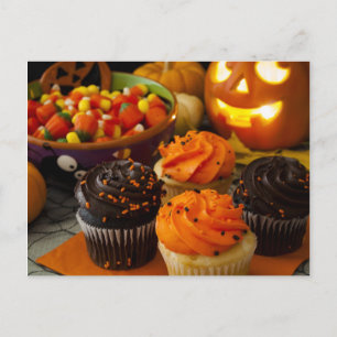 Halloween Cupcakes Postkarte