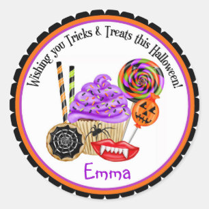 Halloween Cupcakes und Candy Stickers