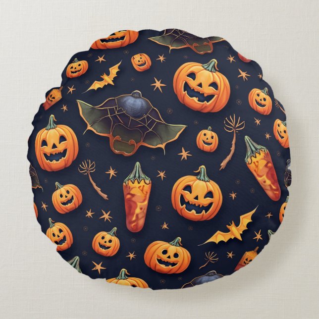Halloween Cushions & Poufs Rundes Kissen (Vorderseite)