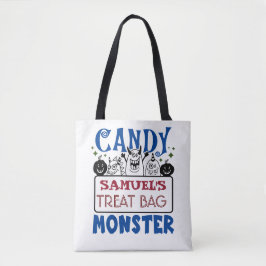 Halloween Custom Candy Monster Tote Bag