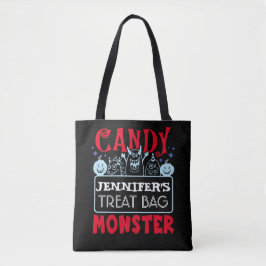 Halloween Custom Candy Monster Tote Bag