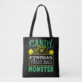 Halloween Custom Candy Monster Tote Bag
