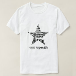Halloween Custom Cool Whimsical Typografy Black T-Shirt