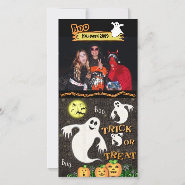 Halloween Custom Foto Card Feiertagskarte (Vorderseite)