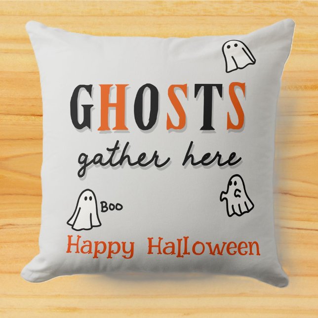 Halloween Custom Whimsical Funny Ghost Kissen (Von Creator hochgeladen)