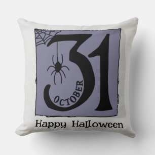 Halloween Custom Whimsical Funny Okt.31 Lila Kissen