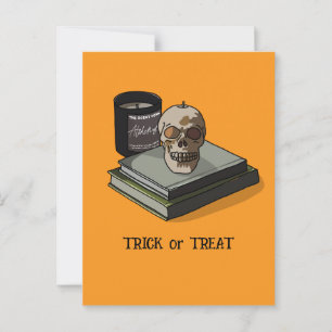Halloween Custom Whimsical Funny Skull Postkarte
