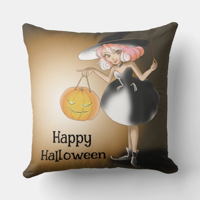 Halloween Custom Whimsical Funny Witz Kissen (Rückseite)