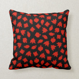 Halloween Customize Red Ghost Cotton 16"X16" Kissen