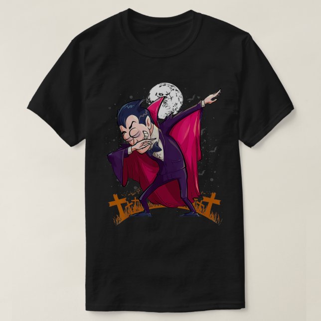 Halloween Dabbing Dracula Dab Vampire Funny Easy C T-Shirt (Design vorne)