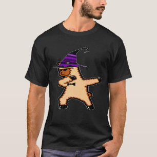 Halloween Dabbing Lama Alpaka Hexenhut Kostüm   T-Shirt