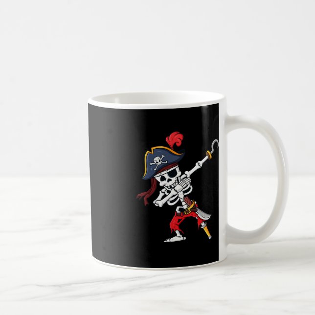 Halloween Dabbing Pirate Skeleton Fun Dab Boys Gir Kaffeetasse (Rechts)