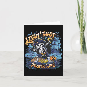 Halloween Dabbing Pirate Skeleton Simple Halloween Karte