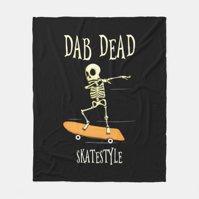 Halloween Dabbing Skatestyle Fleecedecke (Vorderseite)
