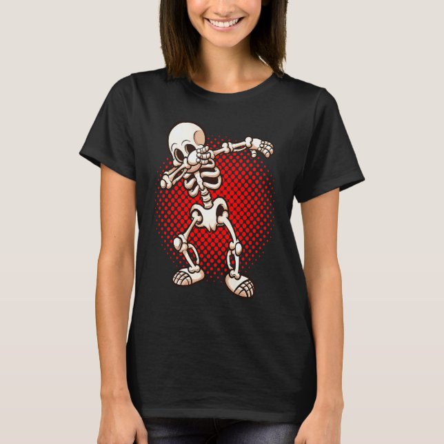 Halloween Dabbing Skeleton Dab Undead Easy Costume T-Shirt (Vorderseite)
