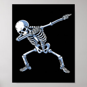 Halloween Dabbing Skeleton Skull Rib Käfig Dab Dan Poster