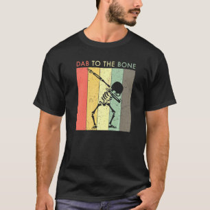 Halloween Dabbing Skelett Retro Vintag T-Shirt